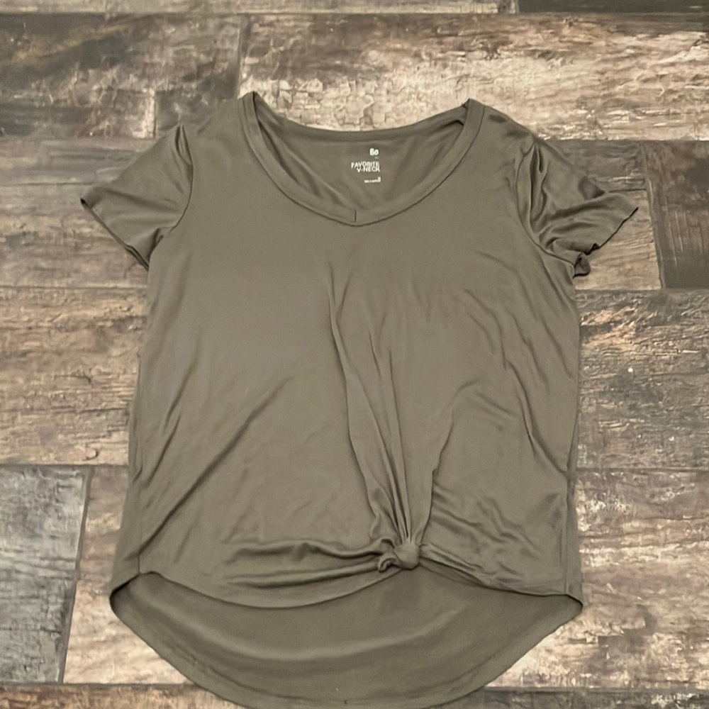 Olive Green V neck shirt
